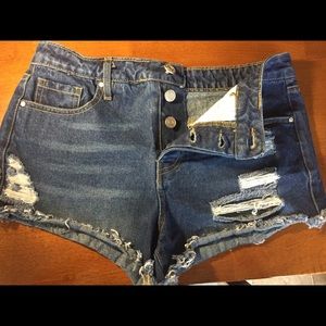 Refuge high waisted button fly shorts sz. 2